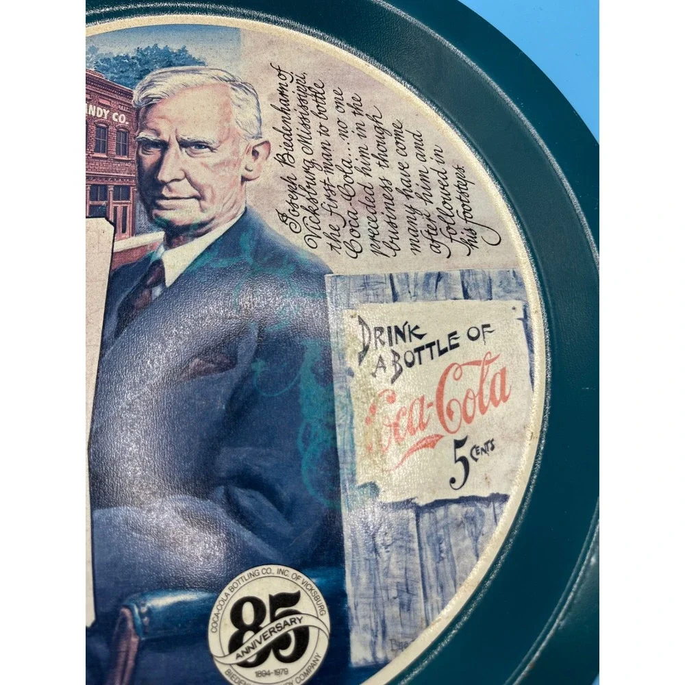 Coca-Cola Serving Tray 85th Anniversary Biedenharn Vicksburg MS Green Fair